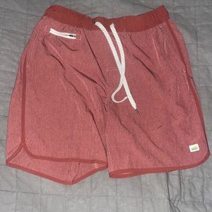 Vuori shorts Red colorway